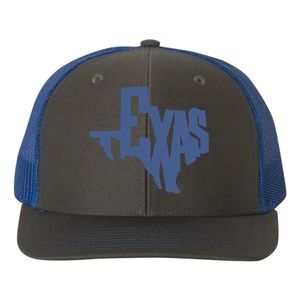 Texas Outline Hat  ( Royal Blue )  Richardson112